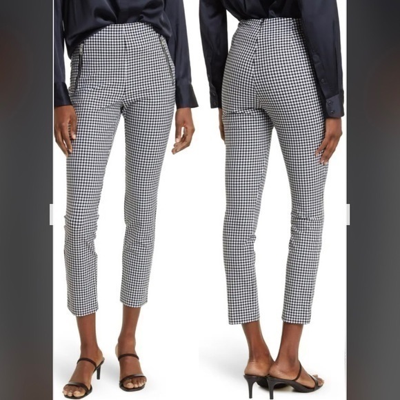 rag & bone Pants - RAG & BONE Black/White Gingham Simone Zip Pocket Pants in Black/White Size 0